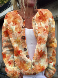 Briarley | Autumn Leaf Print Cardigan