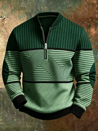 The Viktor Geometric Half-Zip Sweater