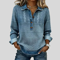 Azelie | Vintage Cable Knit Collared Sweater
