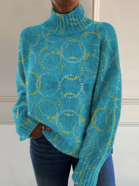 Sofia - Circle Art Print Turtleneck