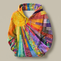 Marigold Sunburst Quilted Hoodie