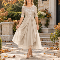 Bianca | Lace Bodice Draped Midi Dress