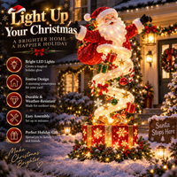 Santa's Gift Light — Solar Glow Christmas Accent