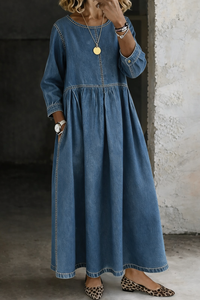 Eleanor Vintage Denim Maxi Dress