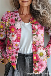 Petrina | Floral Patchwork Knit Cardigan