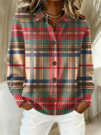 Gloriana | Multicolor Plaid Button Cardigan