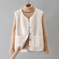 Lunetta | Textured Button-Front Vest Cardigan