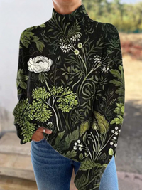 Willa - Botanical Floral Turtleneck