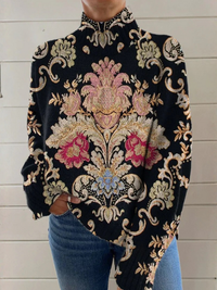 Harlow - Vintage Floral Turtleneck