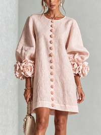 Florence Floral Button-Down Mini Dress