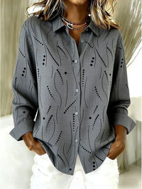 Joyce Dotted Line Print Blouse