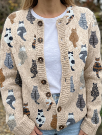 Carlotta | Cat Print Cardigan