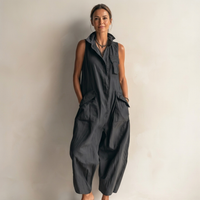 Ryker | Sleeveless Utility Wide-Leg Jumpsuit With Cargo Pockets