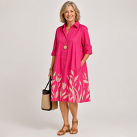 Annemarie Button-Front Midi Dress