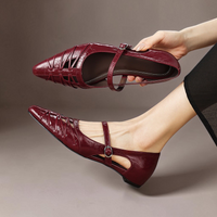 Quenby | Pointed Lattice-Cut Mary Jane Flat