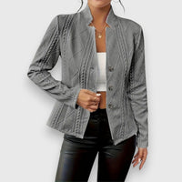 Loretta Textured Button-Front Cardigan