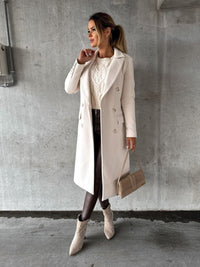 Emeline Double-Breasted Longline Overcoat