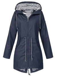 Margaret Hooded Drawstring Rain Coat