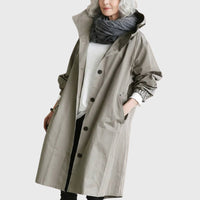 Ruth Hooded Relaxed-Fit Long Trench Coat
