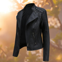 Vivienne Moto-Style Zip-Up Jacket
