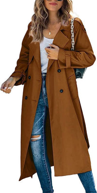 Juliet Double-Breasted Belted Longline Trench Coat