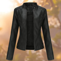 Larissa Women's Slim-Fit Zip-Up Moto Jacket